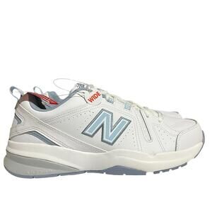 New Balance Sneakers Womens 11 D Wide White 608 V5 WX608WB5 Blue Trainers Sporty